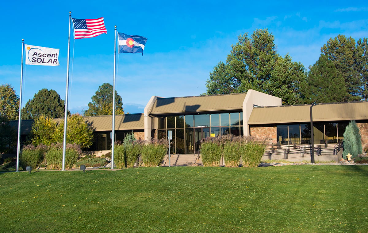 Ascent Solar Headquarters Thornton Colorado
